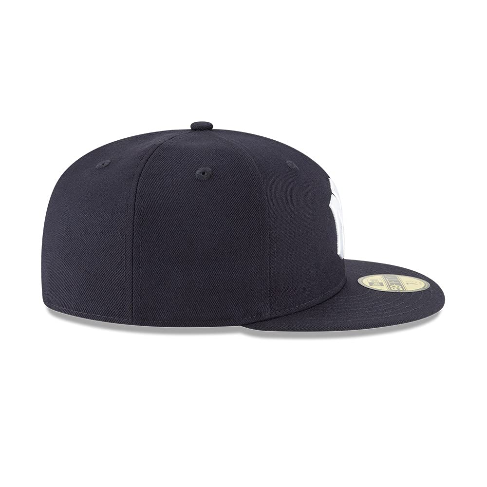 New Era NY New York Yankees 59FIFTY 1922 Cooperstown Wool Cap, Fitted Hat (7, Numeric_7) Navy Blue White