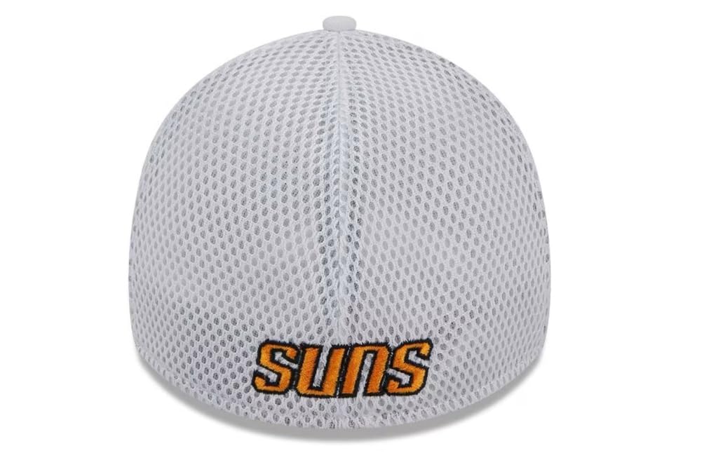 New Era Phoenix Suns Mens White Game Day Recycled 39THIRTY Flex Hat
