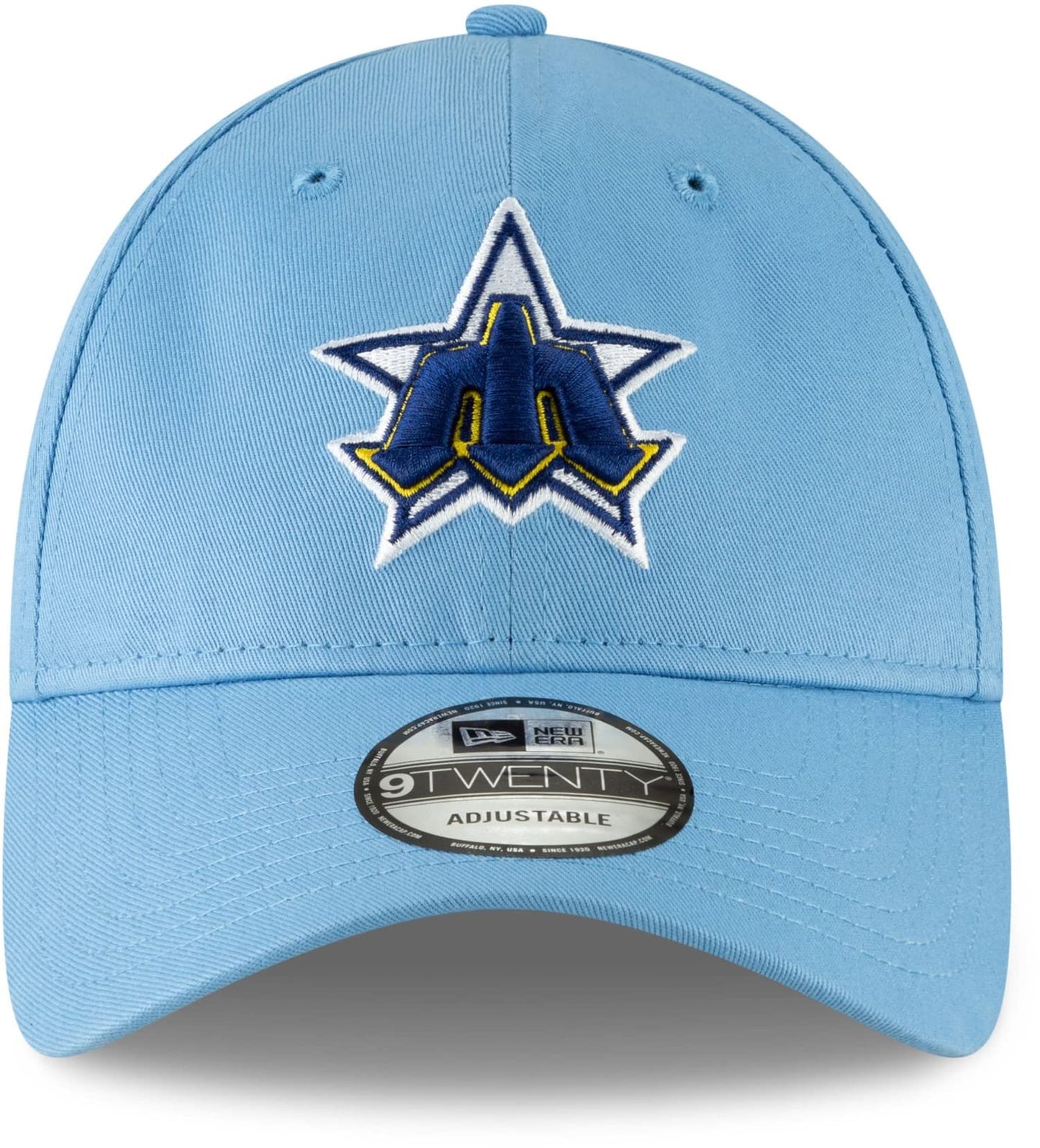 New Era Seattle Mariners Cooperstown Collection Light Blue 9Twenty Adjustable Hat, One Size