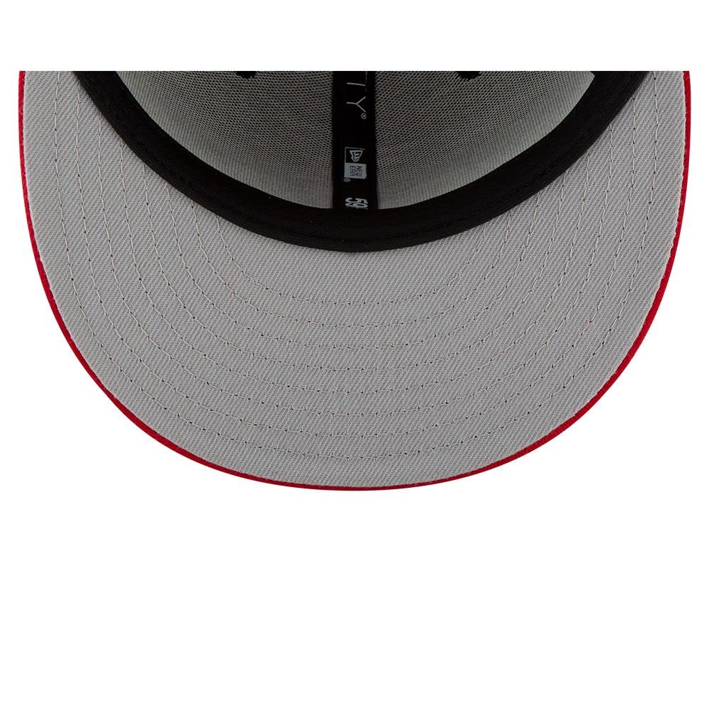 New Era 59Fifty MLB Basic Los Angeles Dodgers Scarlet Red Fitted Headwear Cap (7 5/8-60.6cm)