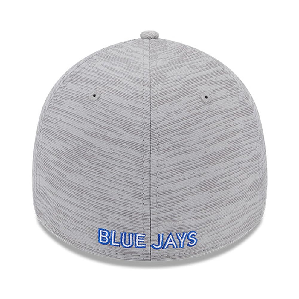New Era Toronto Blue Jays 39THIRTY 2023 Clubhouse Stretch Fit Cap, Hat (US, Alpha, Medium, Large, Grey)