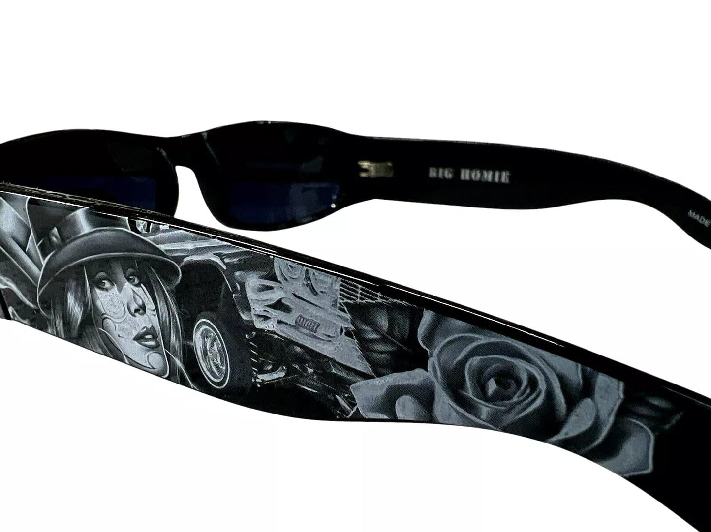DYSE ONE Authentic Shades Fool Car Fedora Rose Chicano Sunglasses California Lowrider Locs Style