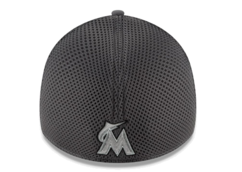 New Era Miami Marlins Mens Grey GRAYED Out NEO 39THIRTY Flex HAT (US, Alpha, Large, X-Large, Gray)