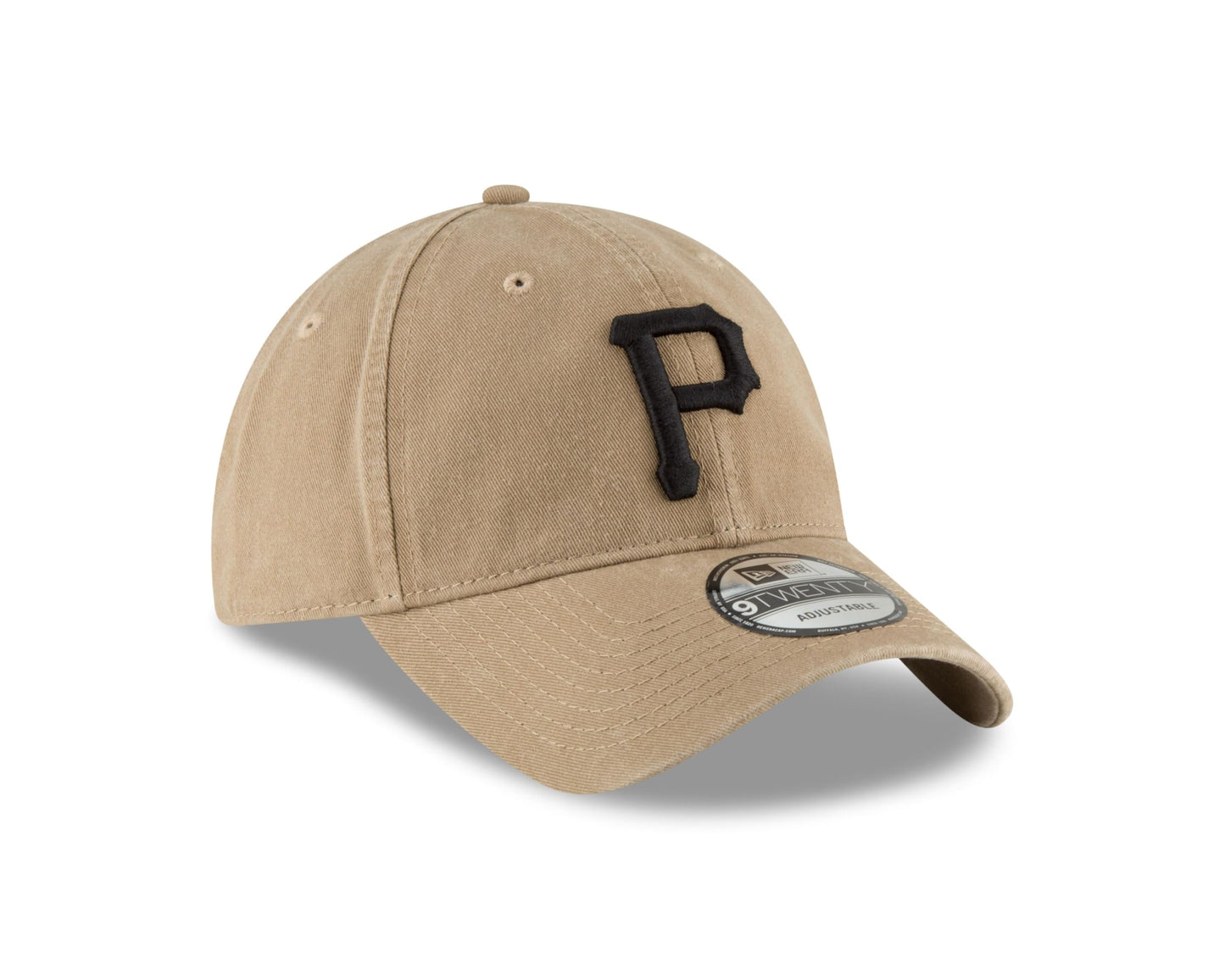 New Era Unisex-Adult MLB Core Classic 9TWENTY Adjustable Hat Cap One Size Fits All - Pittsburgh Pirates Khaki