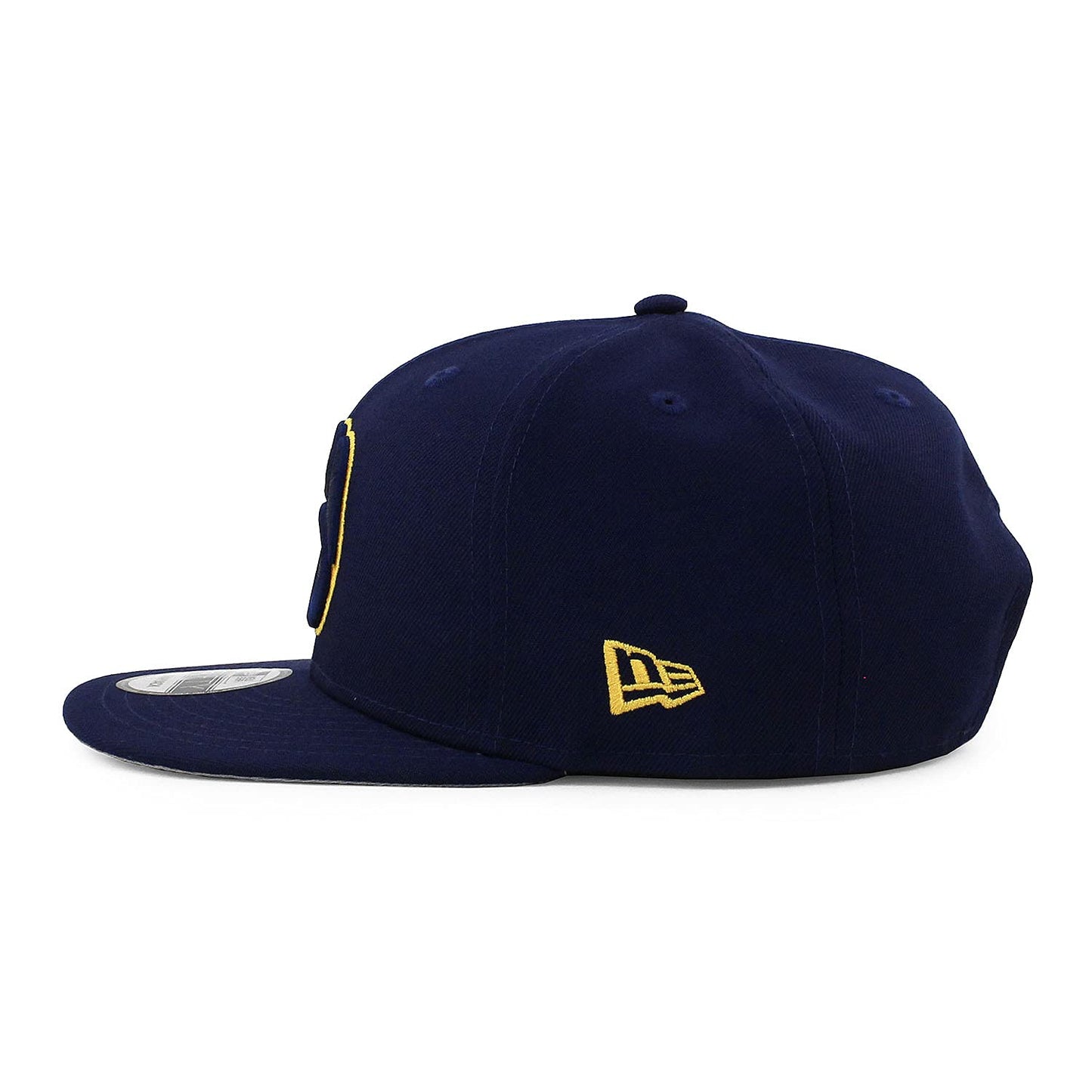 New Era Milwaukee Brewers 9Fifty Snapback Hat | Brewers Basic Snap Back Cap Old School Brewers Navy