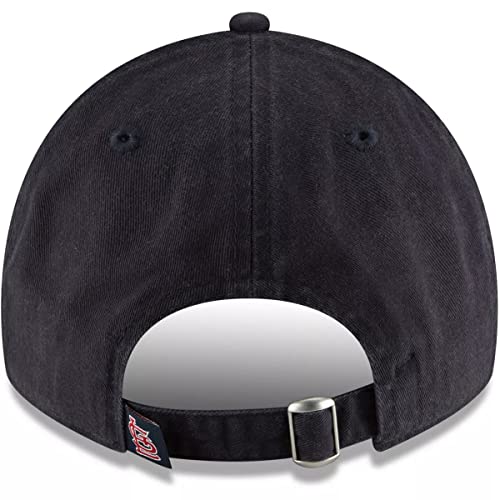 New Era MLB Core Classic 9TWENTY Alternate Team Logo Adjustable Hat Cap One Size Fits All - St Louis Cardinals Navy