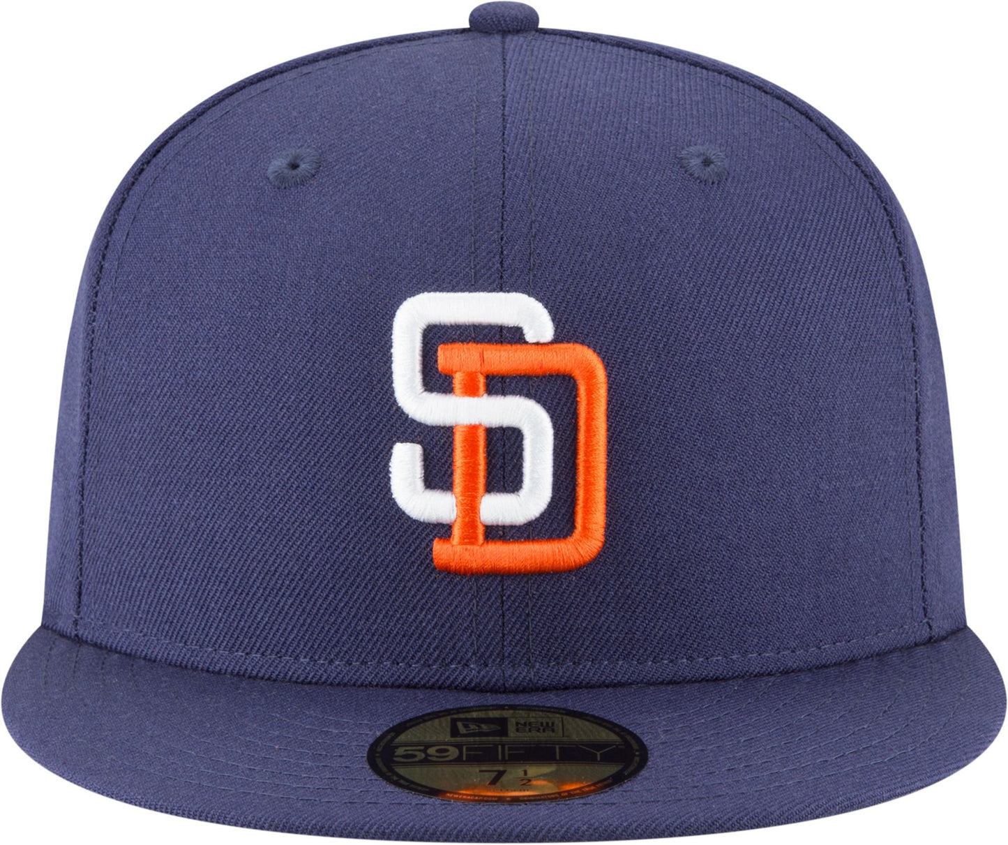 New Era Authentic MLB San Diego Padres Navy 1991 Cooperstown Fitted Hat Cap 59Fifty (US, Numeric, 7 1/2)