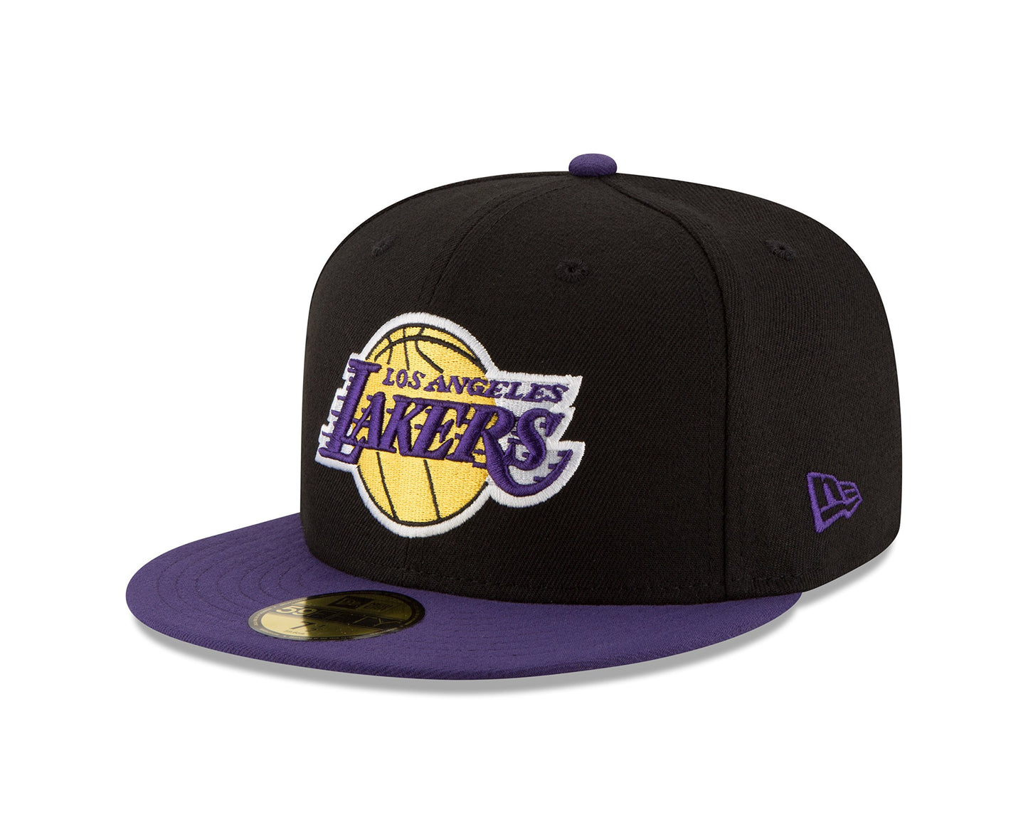 NBA Los Angeles Lakers Men's 2-Tone 59FIFTY Fitted Cap , Black , 7 7/8
