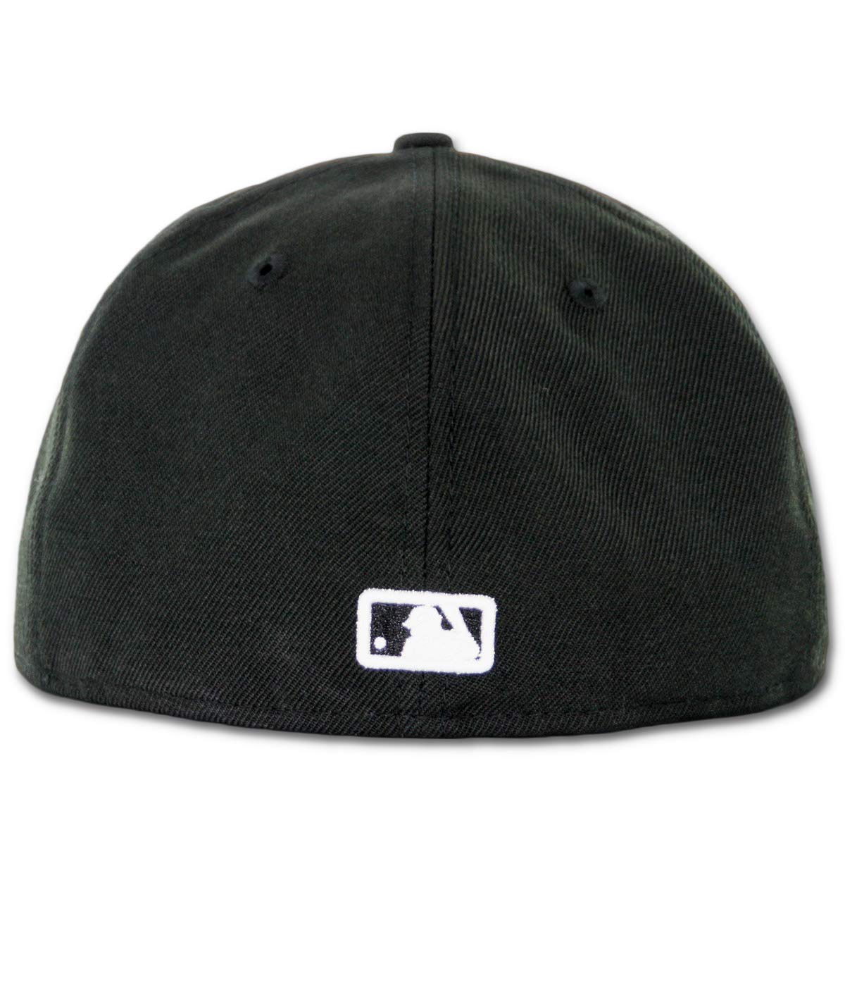 New Era Washington Nationals BK WH BK Fitted Hat (Black/White) Men's 59Fifty Cap