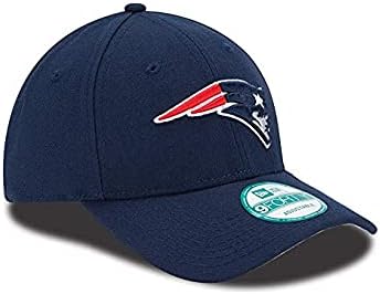 New Era Authentic 9Forty Adjustable Hat Dad Hat Velcro Closure- OSFM (Patriots New England Navy), Black