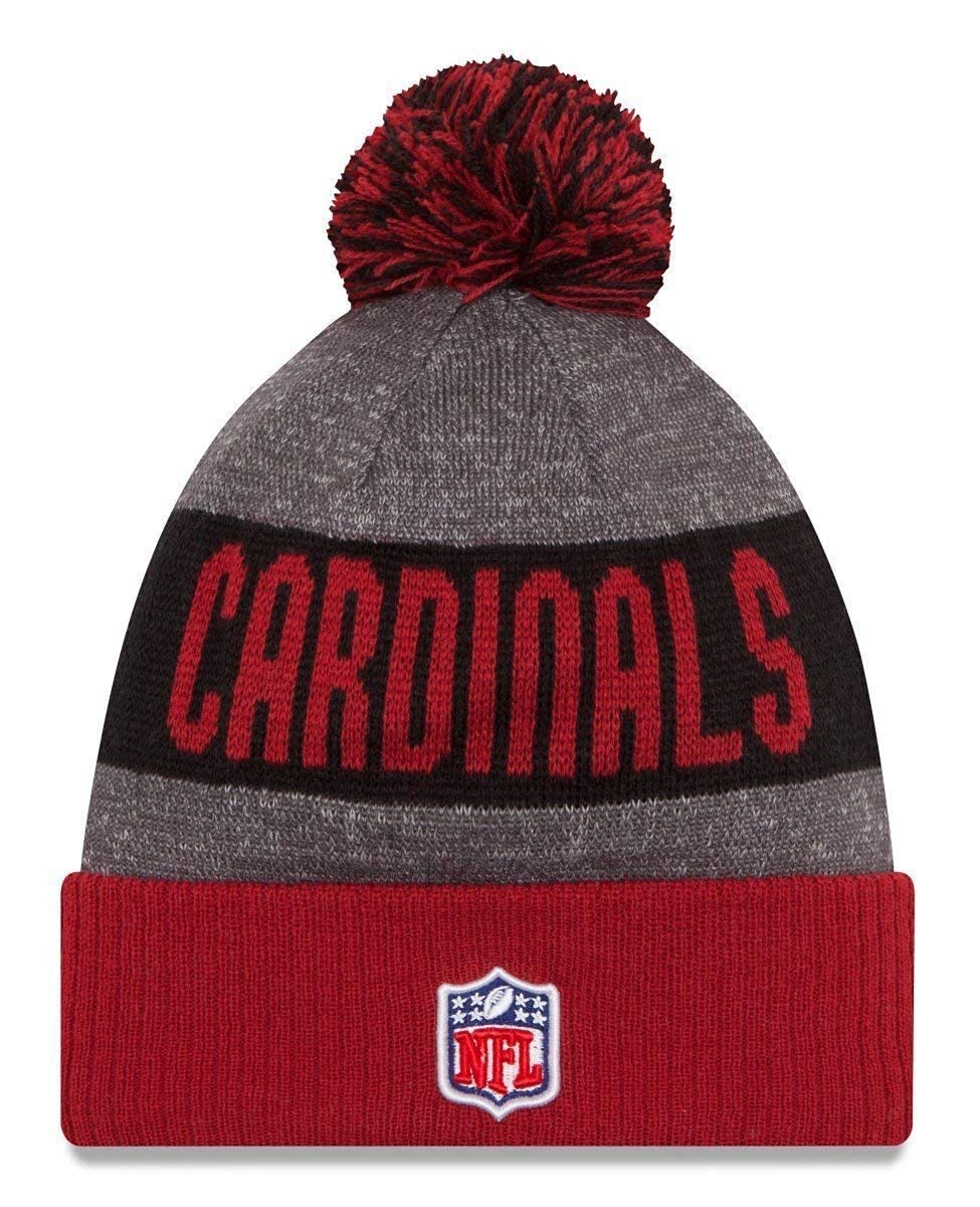 New Era Authentic Collection Cardinals Arizona Sideline Salute to Service Onfield Cold Weather Knit Beanie Cap Hat One Size Fit Most (Onfield 16), Black