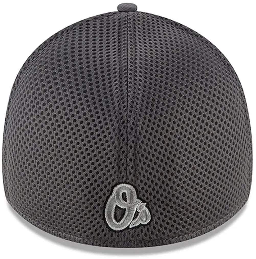 New Era Baltimore Orioles Grayed Out Neo 39Thirty Hat (as1, Alpha, m, l, Medium-Large), Gray