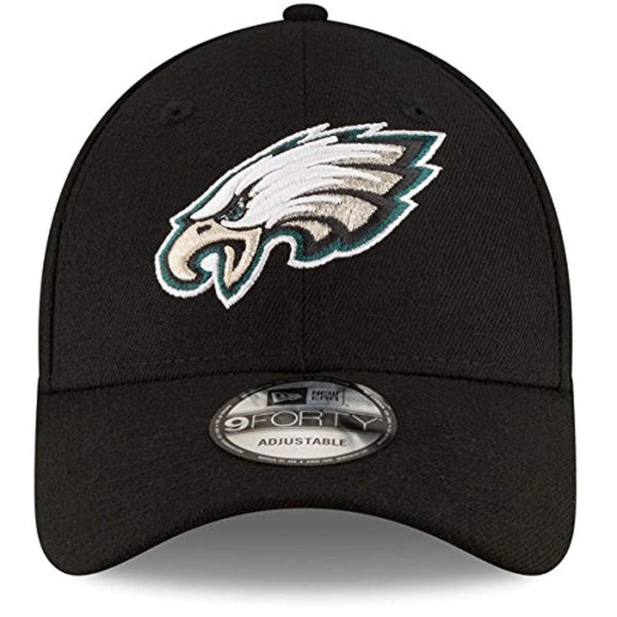 New Era Authentic 9Forty Adjustable Hat Dad Hat Velcro Closure- OSFM (Eagles Philadelphia Black)
