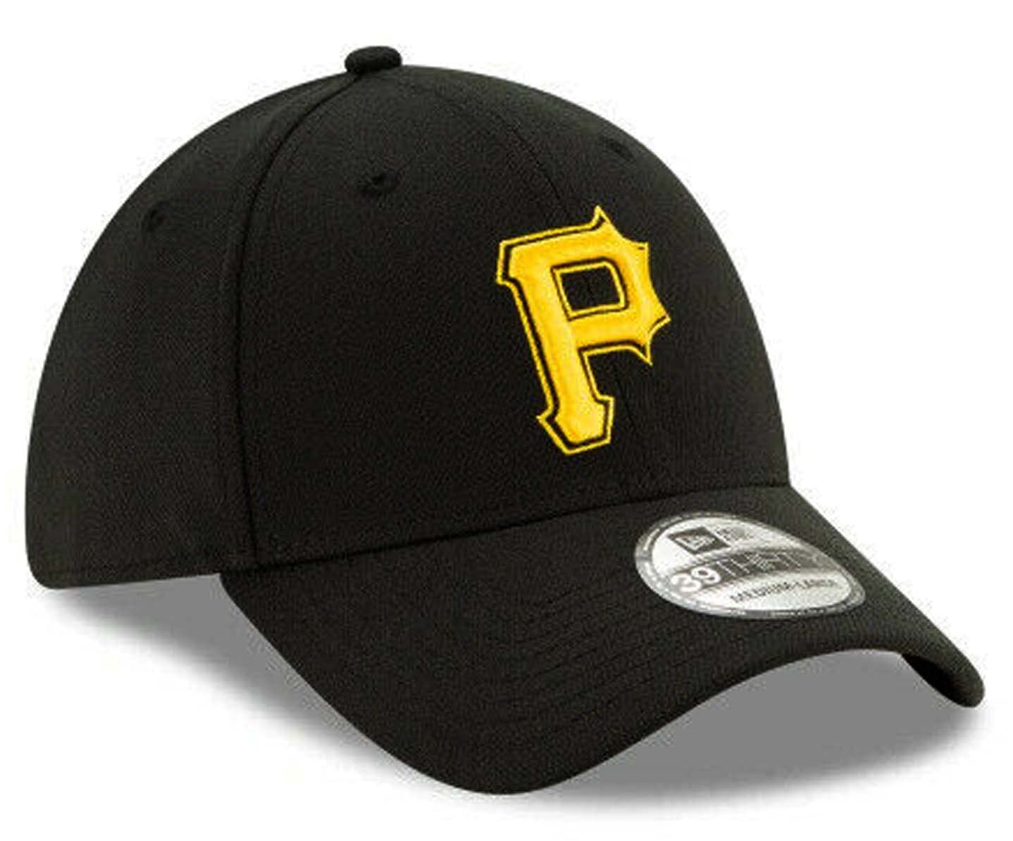 New Era Men's Pirates MLB 39THIRTY Classic Alternate Cap Hat 39THIRTY Flex Fit Hat (Medium/Large) Black
