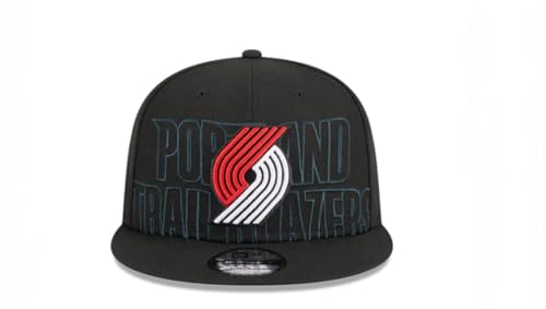 New Era Mens Draft 2023 9fifty Snapback Hat Cap (US, Alpha, One Size, Black, Portland Trail Blazers)