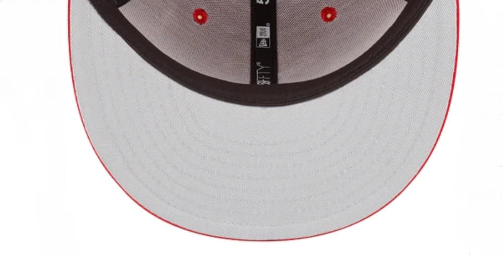 New Era Florida Marlins Scarlet Red White 1997 WS Side Patch 59Fifty Fitted (US, Numeric, 7 1/2, Scarlet Red)