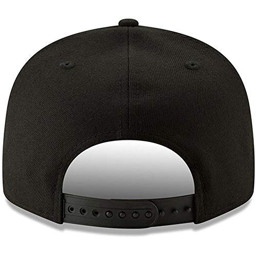 New Era Exclusive Men's Bears Chicago Adjustable Cap Hat One Size Fit Most 9Fifty Snapback/Velcro/Buckle Closure (Black On Black Throwback Classic Snapback)