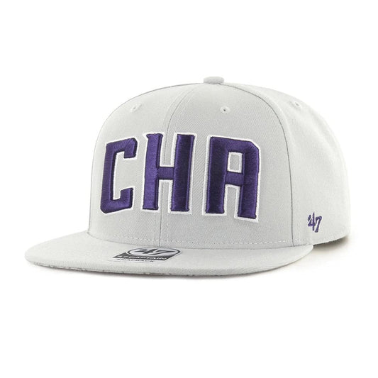 47 Charlotte Hornets Gray Jersey Sure Shot Captain Adjustable Snapback Cap - NBA, Flat Bill Baseball Hat