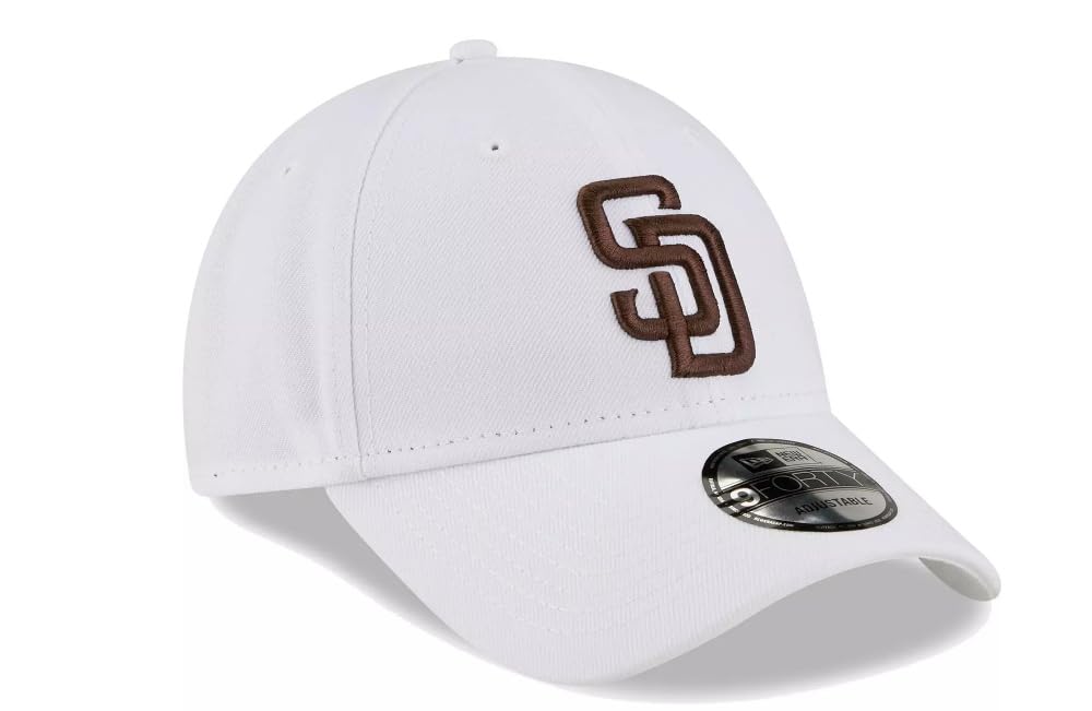 New Era Men's White San Diego Padres League II 9FORTY Adjustable Hat White/Brown