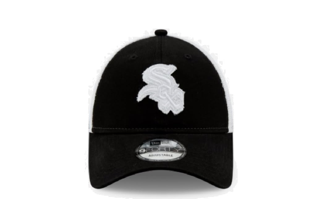 New Era 9FORTY Black/White Chicago White Sox Team Truckered Snapback Hat