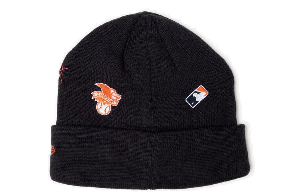 New Era Detroit Tigers Identity Knit Skully Cuff Beanie Cap Baseball Hat Black