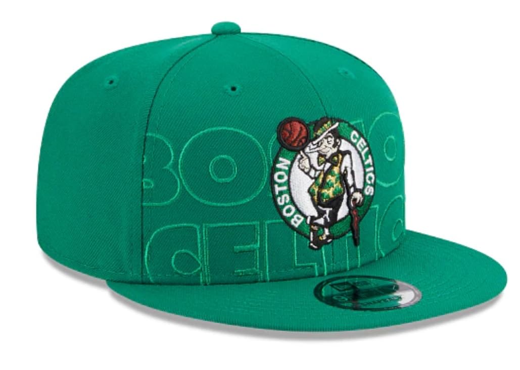 New Era Mens Draft 2023 9fifty Snapback Hat Cap (US, Alpha, One Size, Green, Boston Celtics)