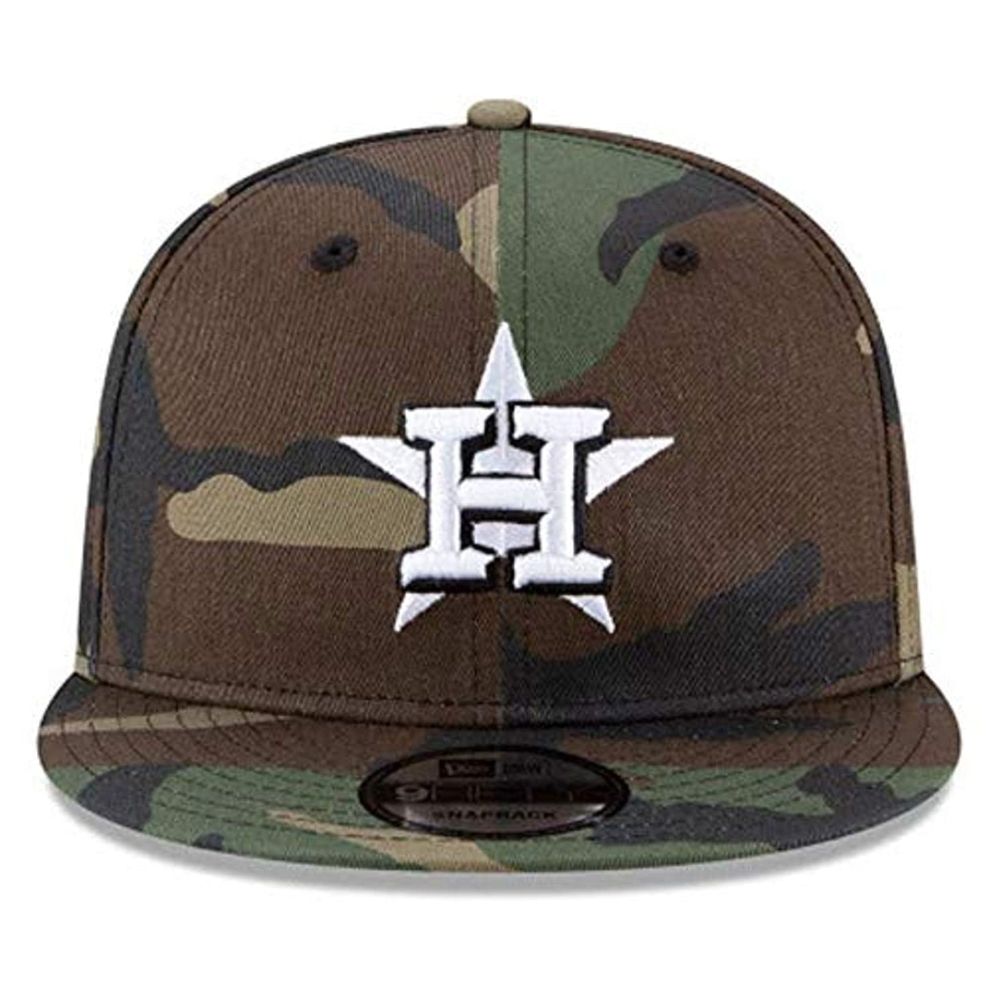 New Era Authentic Exclusive Woodland Camo 9Fifty Snapback Adjustable Hat - OSFM (Houston Astros), Green