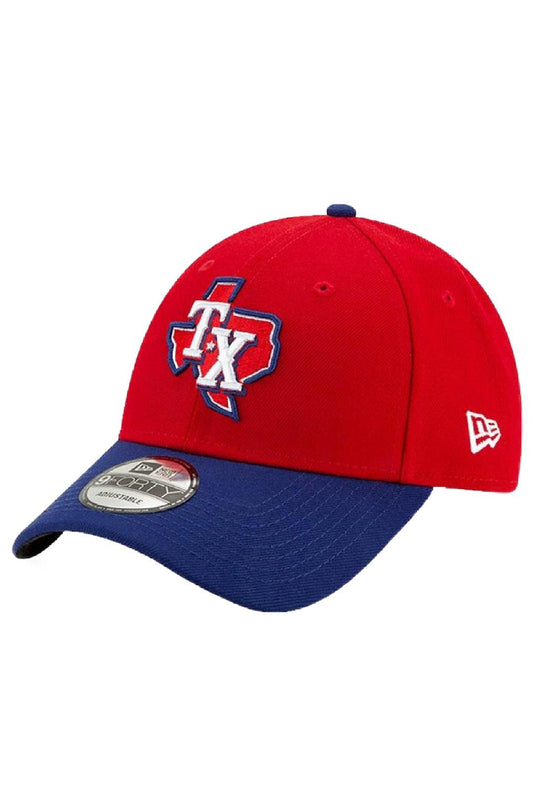 Texas Rangers Alt 3 New Era Men's League 9Forty MLB Baseball Adjustable Hat - Red/Royal