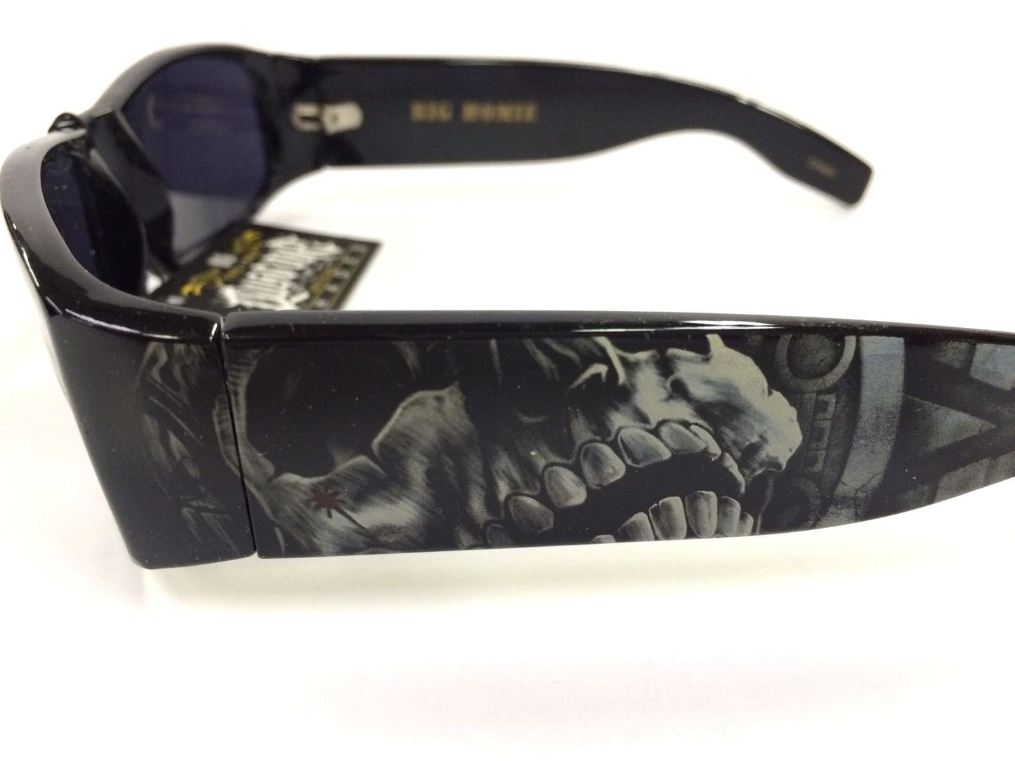 Dyse One Authentic Shades Aztec Skeleton Black Sunglasses California Lowrider Style