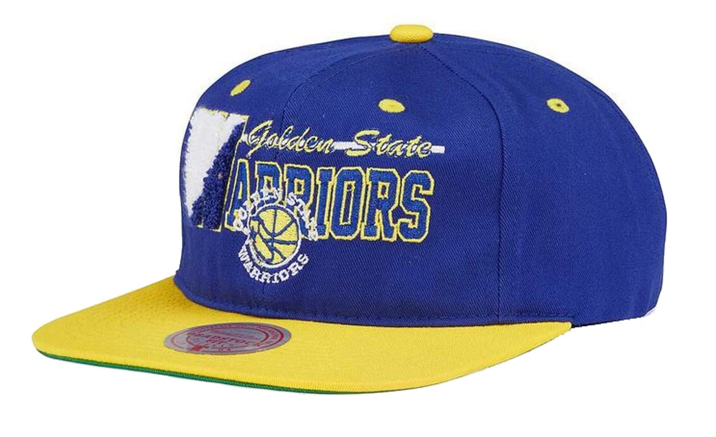 Mitchell & Ness Golden State Warriors Varsity Letter Low Crown Snapback Adjustable Hat Cap - Team Colors