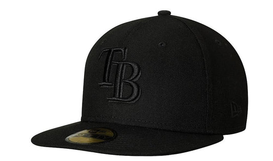 Black Tampa Bay Rays Primary Logo Basic 59FIFTY Fitted Hat by New Era Size 7 1/2
