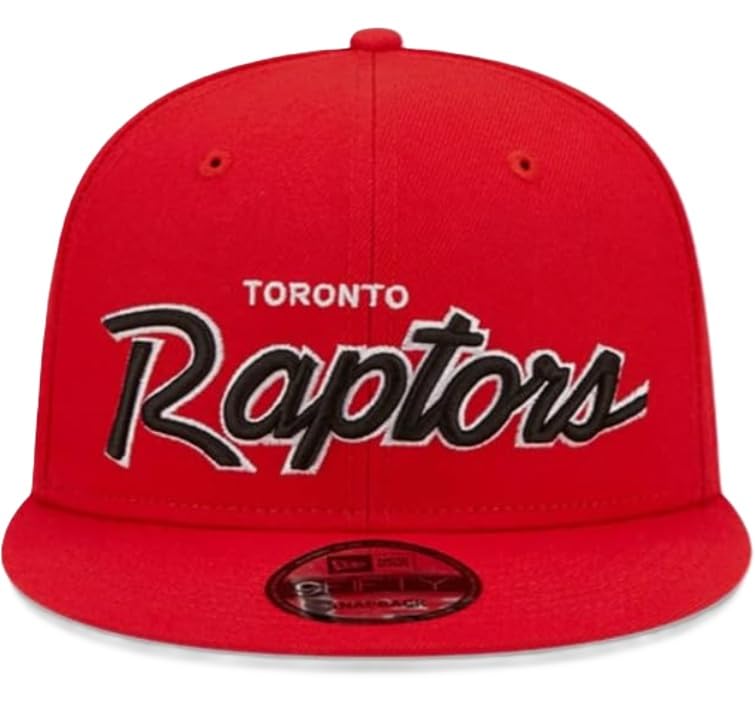 New Era Toronto Raptors 9fifty 950 Red Script NBA Snapback Adjustable Hat Cap