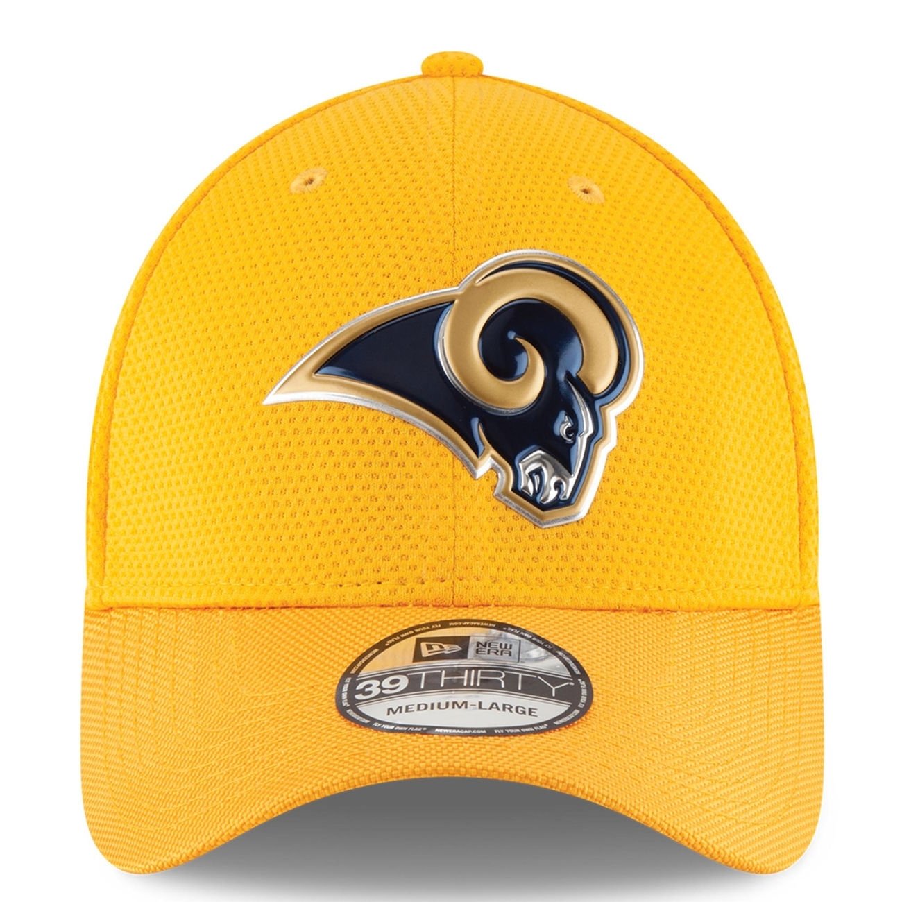 New Era Los Angeles Rams Gold Color Rush On-Field 39THIRTY Flex Fit Hat/Cap
