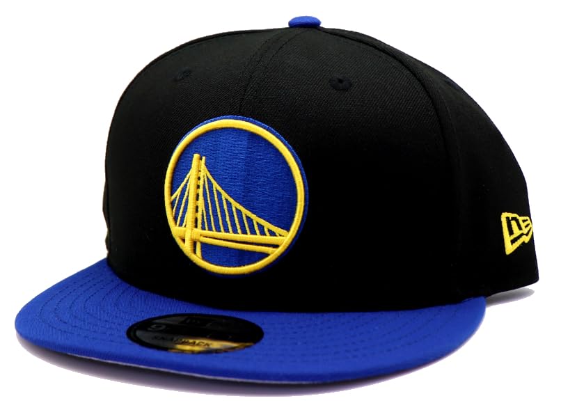 New Era unisex-adult Golden State Warriors Team Color Basic 9FIFTY Snapback Black Blue Adjustable Hat