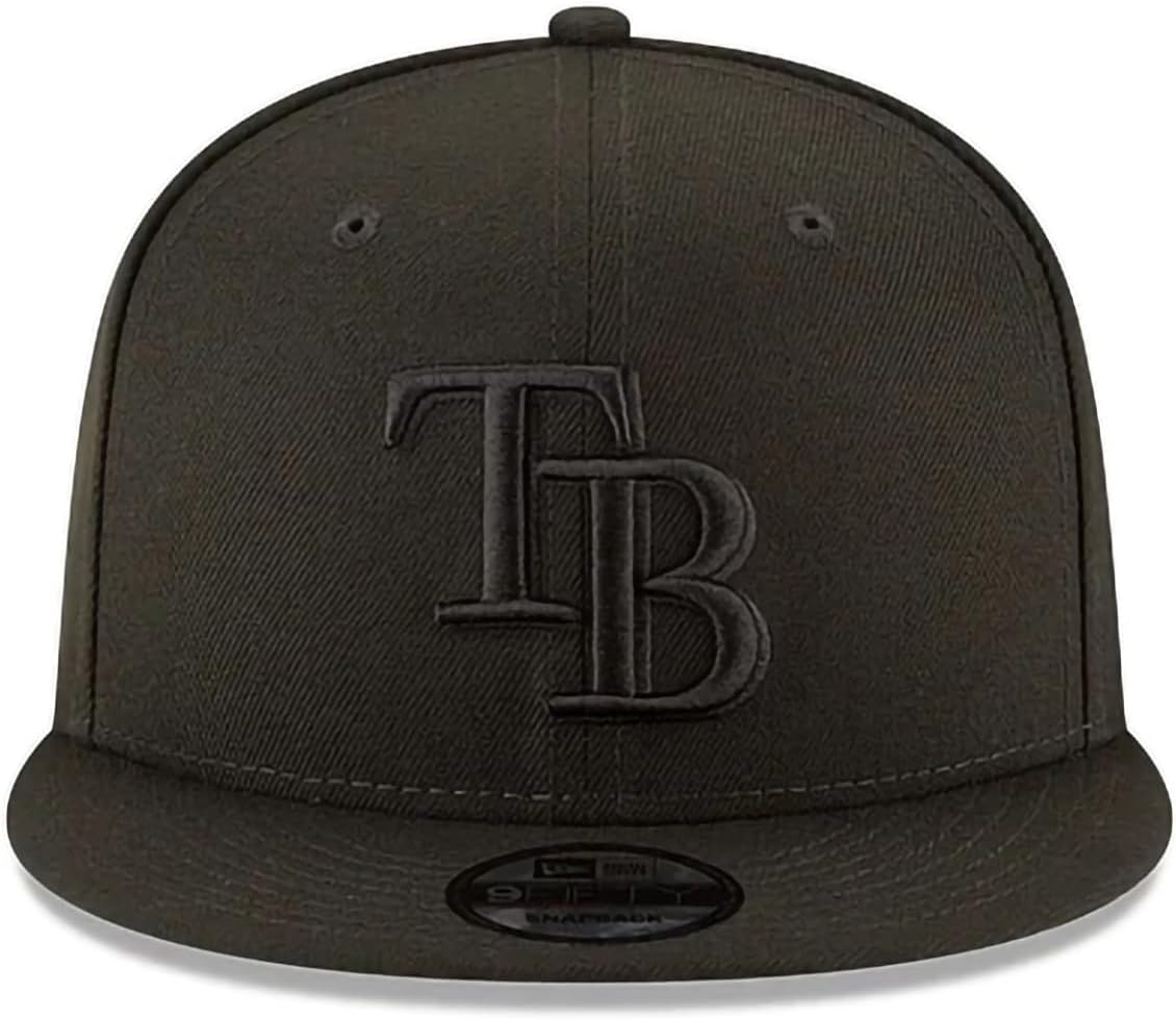New Era MLB 9FIFTY Black Black Primary Logo Team Adjustable Snapback Hat Cap One Size Fits All