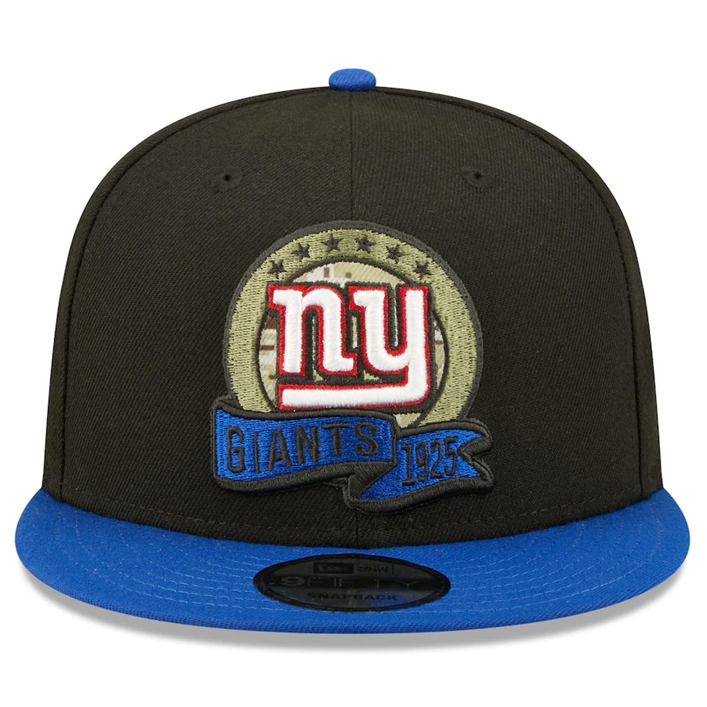New Era Authentic Exclusive Giants New York 9Fifty Snapback/9Twenty/MVP/9Forty Adjustable Hat - OSFM (Salute to Service 2022) Black