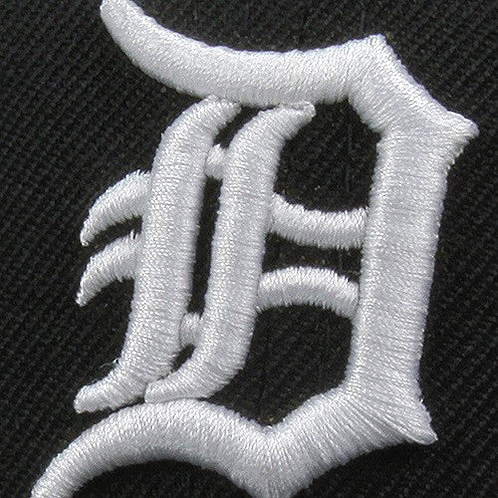 Detroit Tigers New Era 5950 Black with White D Fitted Cap, 8