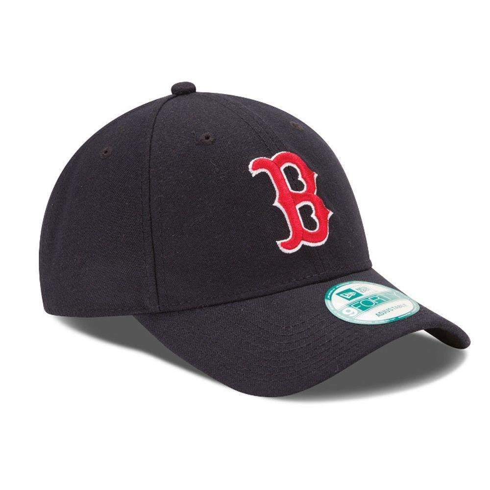 New Era Authentic 9Forty Adjustable Hat Dad Hat Velcro Closure- OSFM (Red Sox Boston) Black