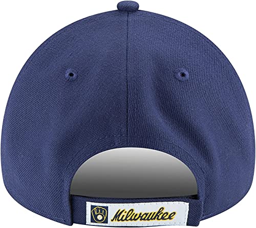 New Era MLB The League 9FORTY Adjustable Hat Cap One Size Fits All (Milwaukee Brewers Navy)