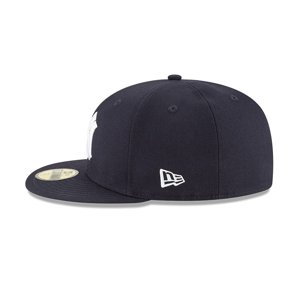 New Era NY New York Yankees 59FIFTY 1922 Cooperstown Wool Cap, Fitted Hat (7, Numeric_7) Navy Blue White
