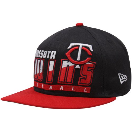 MLB New Era Minnesota Twins Navy Blue-Red Slice & Dice Snapback Adjustable Hat