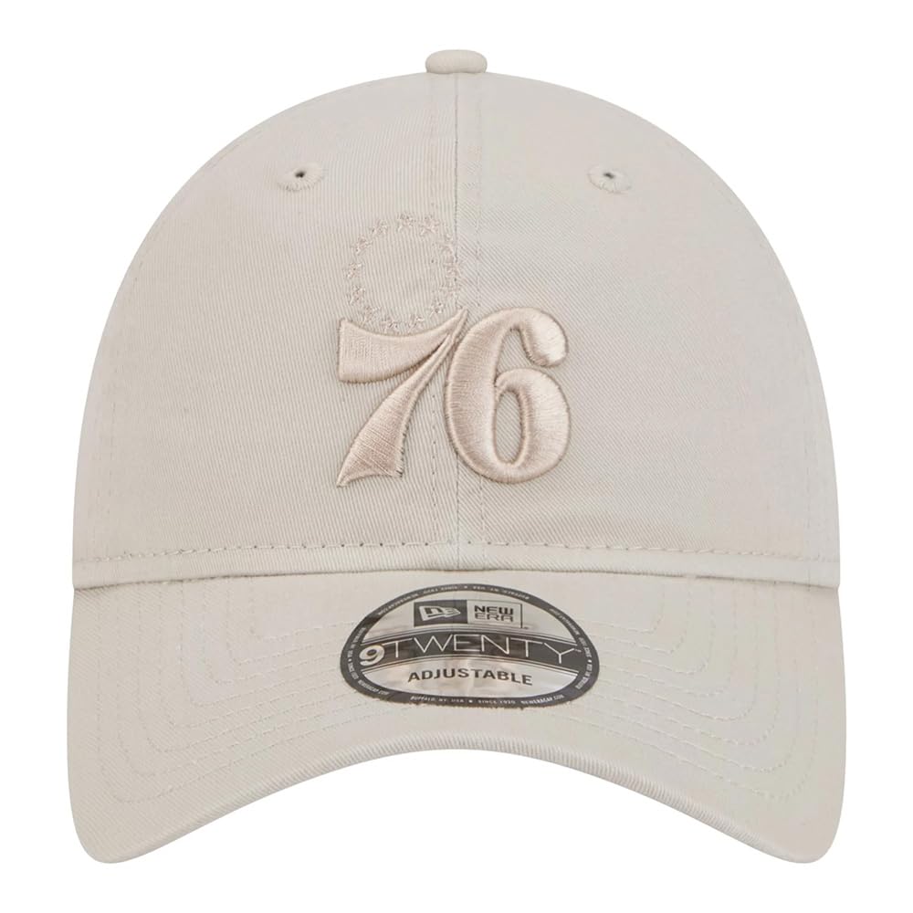 New Era Philadelphia 76ers 9TWENTY Color Pack Core Classic Strapback Cap, Adjustable Hat Beige