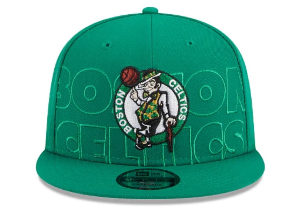 New Era Mens Draft 2023 9fifty Snapback Hat Cap (US, Alpha, One Size, Green, Boston Celtics)