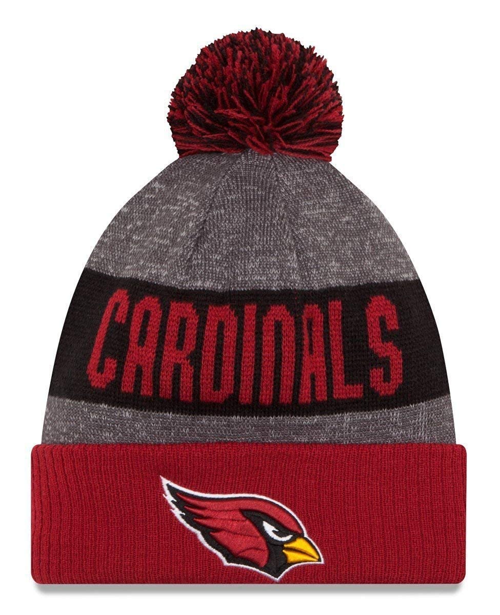 New Era Authentic Collection Cardinals Arizona Sideline Salute to Service Onfield Cold Weather Knit Beanie Cap Hat One Size Fit Most (Onfield 16), Black