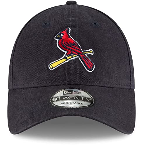 New Era MLB Core Classic 9TWENTY Alternate Team Logo Adjustable Hat Cap One Size Fits All - St Louis Cardinals Navy