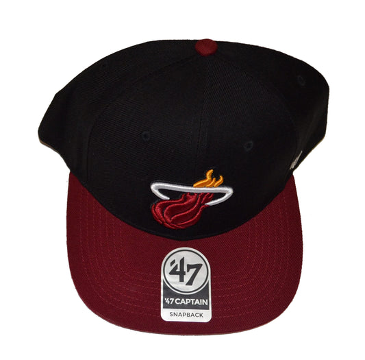 47 Brand Sure Shot Captain Adjustable Cap - NBA, Structured 6-Panel, Flat Bill Baseball Hat