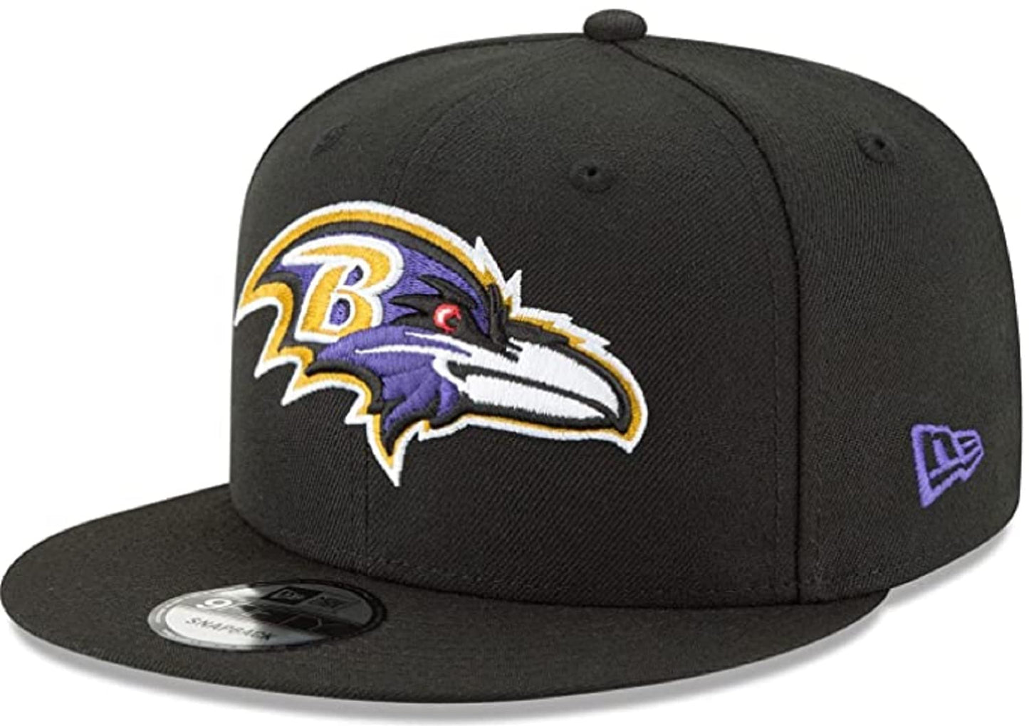 New Era Authentic Exclusive Ravens 9Fifty Snapback/9Twenty/MVP/9Forty Adjustable Hat - OSFM (Team Hat Snapback) Black
