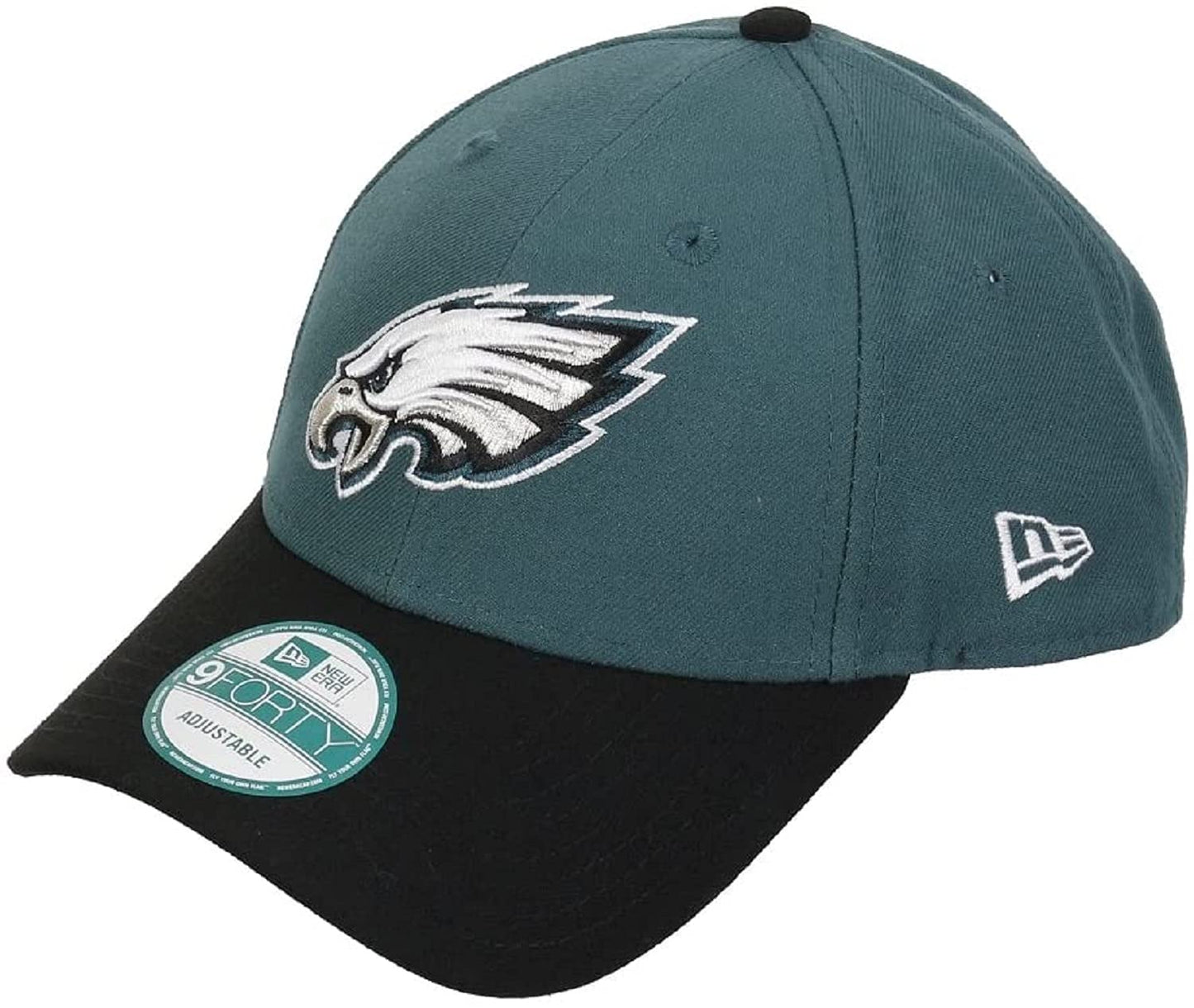 New Era Authentic 9Forty Adjustable Hat Dad Hat Velcro Closure- OSFM (Eagles Philadelphia 2Tone) Black