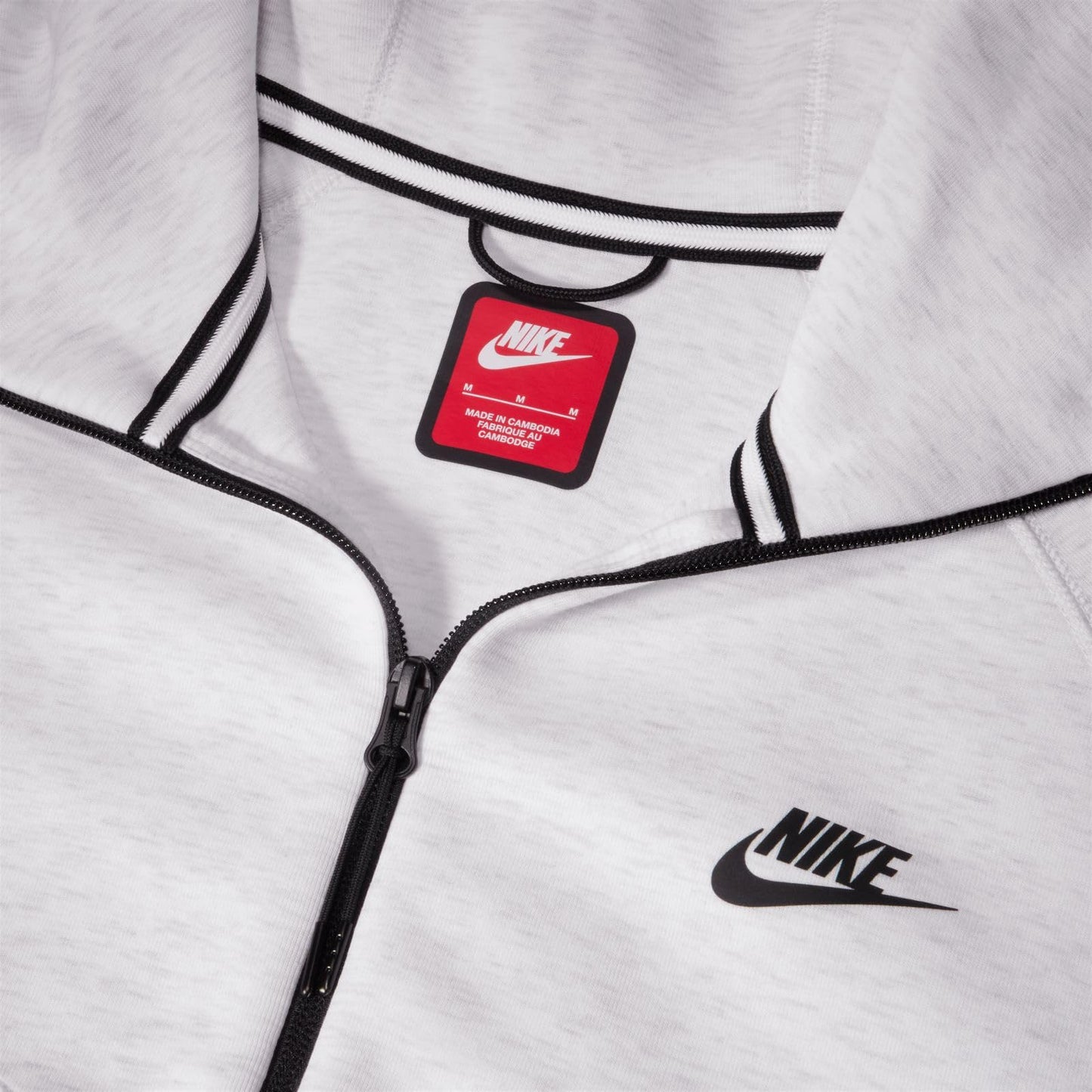 Nike Sportswear Tech Fleece Windrunner Men's Full-Zip Hoodie (Birch Heather/Black, FB7921-051) Size XX-Large