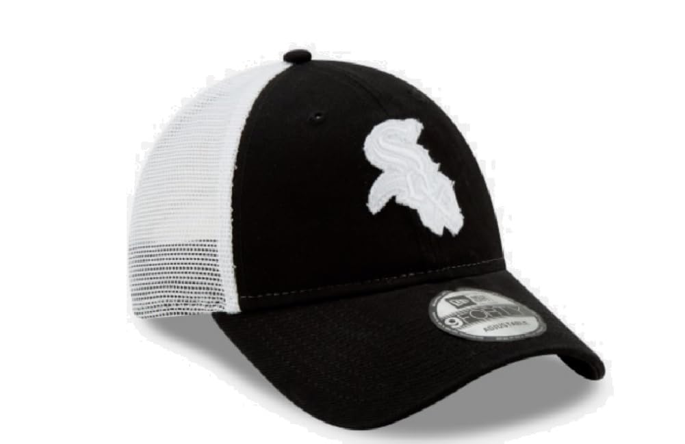 New Era 9FORTY Black/White Chicago White Sox Team Truckered Snapback Hat